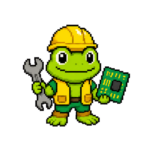 Circuittoad, an original Frog engineer Codex pet illustrating Codex Pets Help
