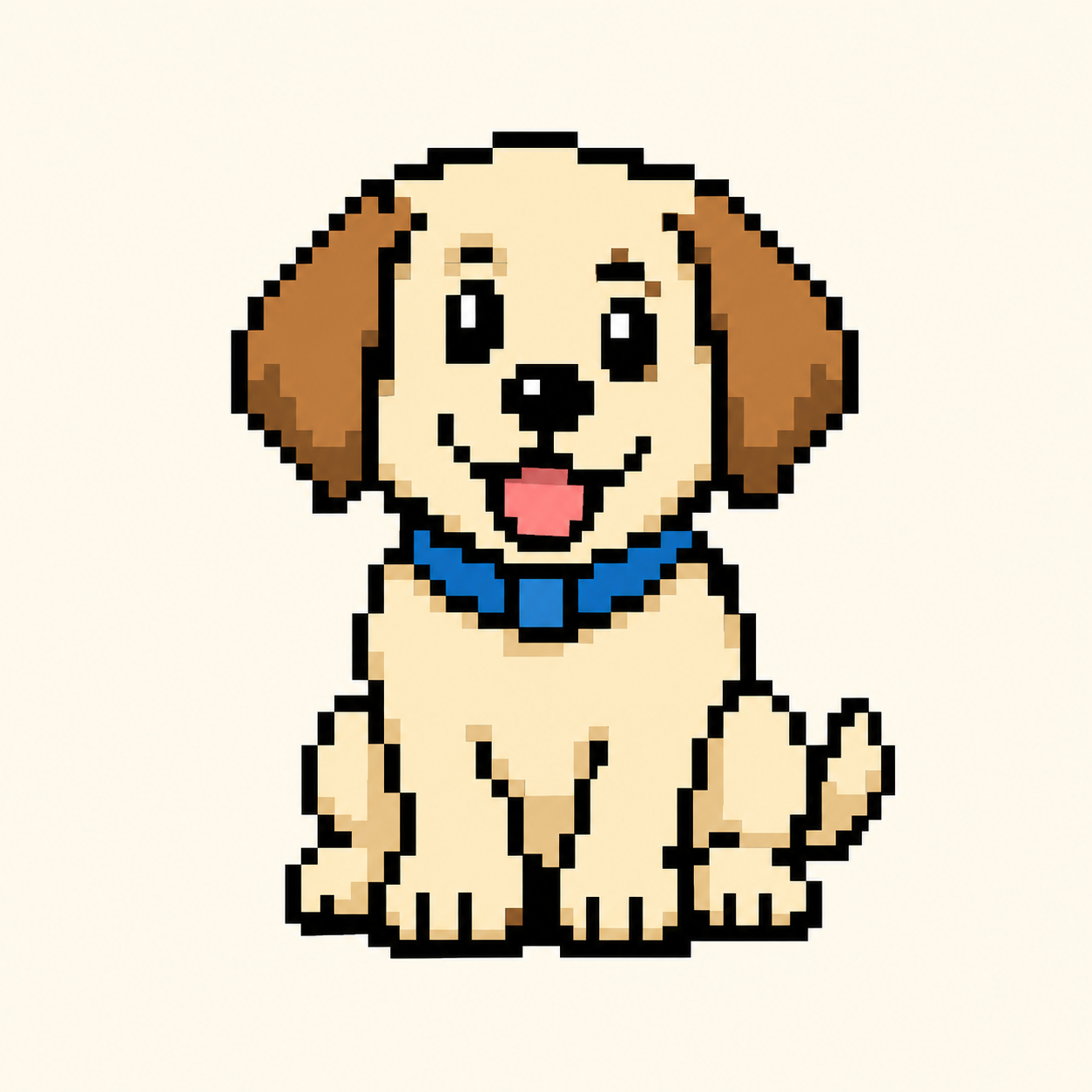Logi Pup, a friendly pixel dog