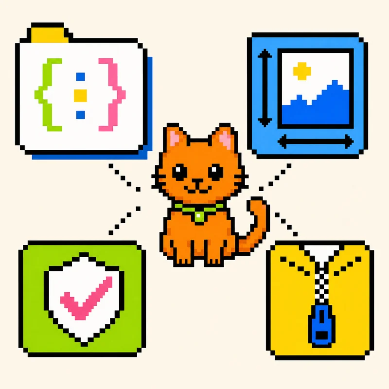 An orange reviewer cat illustrating that visual quality is separate from package evidence